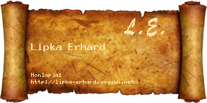Lipka Erhard névjegykártya